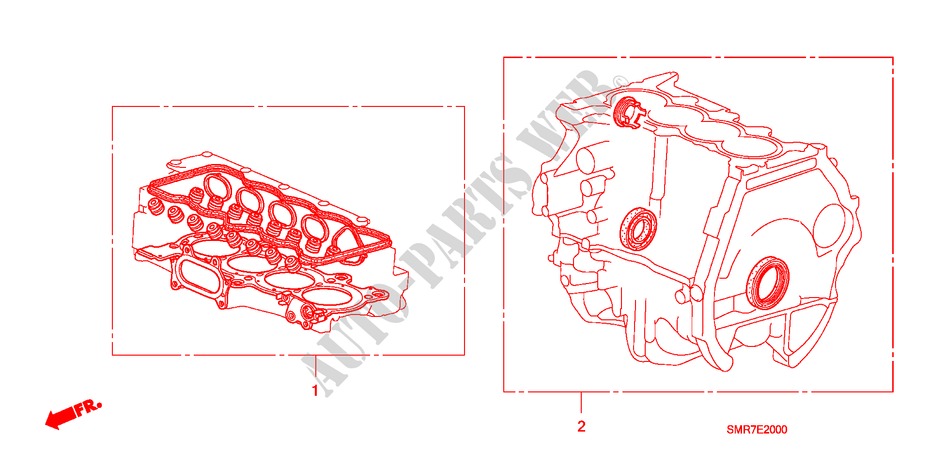 GASKET KIT (1.8L) for Honda CIVIC 1.8 TYPE S 3 Doors 6 speed manual 2007