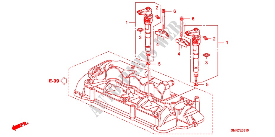 INJECTOR (DIESEL) for Honda CIVIC 2.2 TYPE S     DPF 3 Doors 6 speed manual 2007