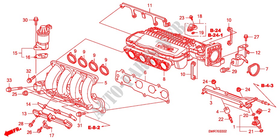 INTAKE MANIFOLD (1.4L) for Honda CIVIC 1.4 TYPE S    PLUS 3 Doors Intelligent Manual Transmission 2009