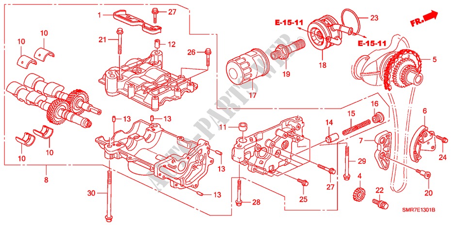 OIL PUMP (2.0L) for Honda CIVIC 2.0 TYPE R 3 Doors 6 speed manual 2007