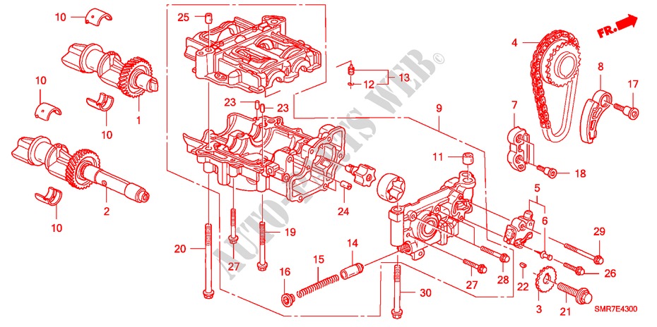 OIL PUMP (DIESEL) for Honda CIVIC 2.2 TYPE S     DPF 3 Doors 6 speed manual 2008