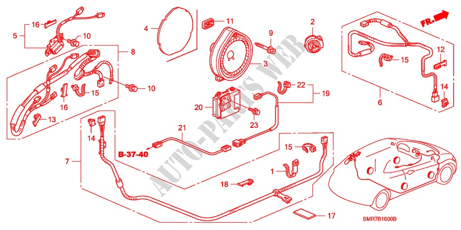 RADIO ANTENNA (LH) for Honda CIVIC 1.4 TYPE S 3 Doors 6 speed manual 2009