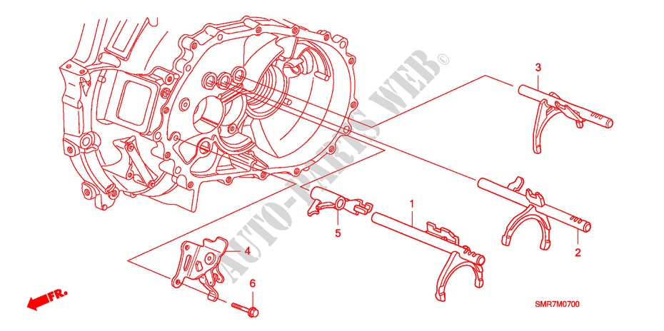 SHIFT FORK (1.4L) (1.8L) for Honda CIVIC 1.4 TYPE S 3 Doors 6 speed manual 2009