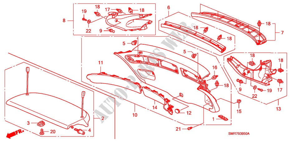TAILGATE LINING for Honda CIVIC 2.0 TYPE R    RACE 3 Doors 6 speed manual 2007
