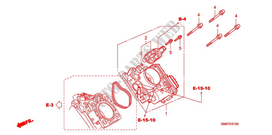 THROTTLE BODY (1.8L) for Honda CIVIC 1.8 TYPE S 3 Doors 6 speed manual 2007