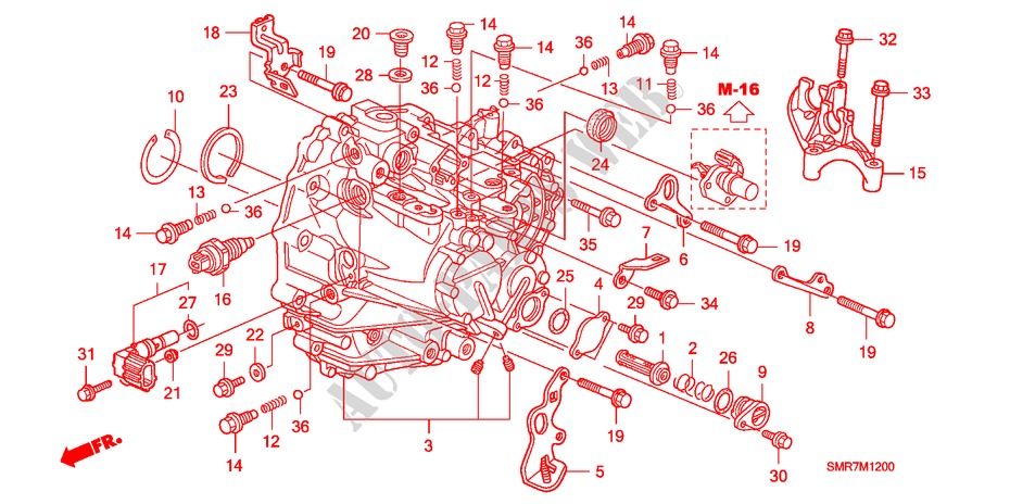 TRANSMISSION CASE (DIESEL) for Honda CIVIC 2.2 TYPE S     DPF 3 Doors 6 speed manual 2007