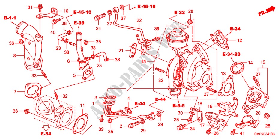 TURBOCHARGER (DIESEL) for Honda CIVIC 2.2 TYPE S     DPF 3 Doors 6 speed manual 2007