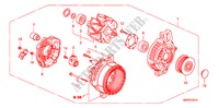 ALTERNATOR(DENSO)(DIESEL) for Honda CIVIC 2.2 TYPE-S    PLUS 3 Doors 6 speed manual 2011