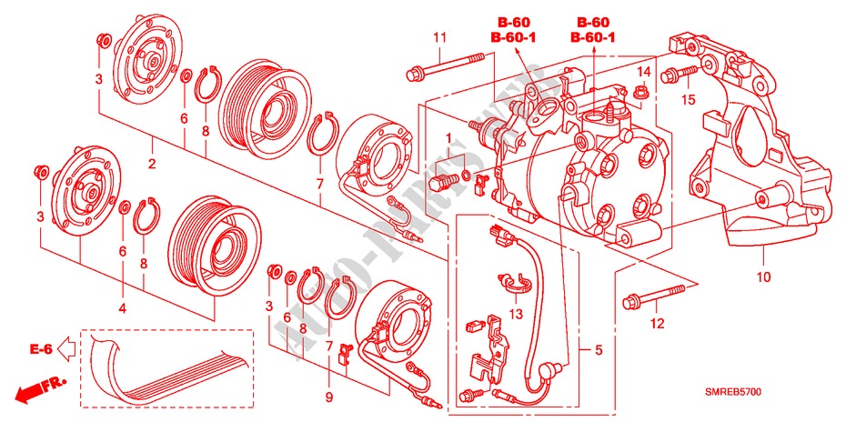 AIR CONDITIONER(COMPRESSO R)(1.8L) for Honda CIVIC 1.8 TYPE-S 3 Doors Intelligent Manual Transmission 2010