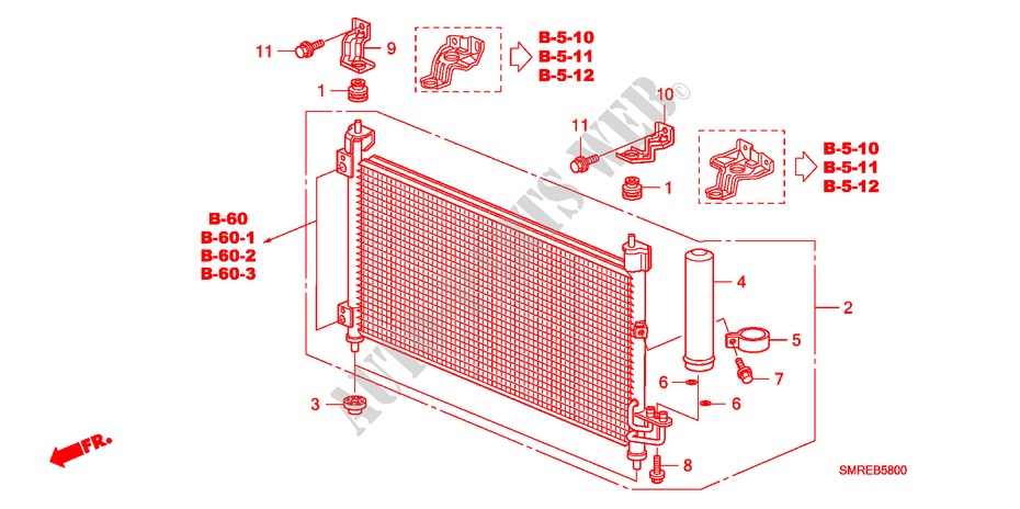AIR CONDITIONER(CONDENSER ) for Honda CIVIC 1.8 TYPE-S    PLUS 3 Doors 6 speed manual 2011
