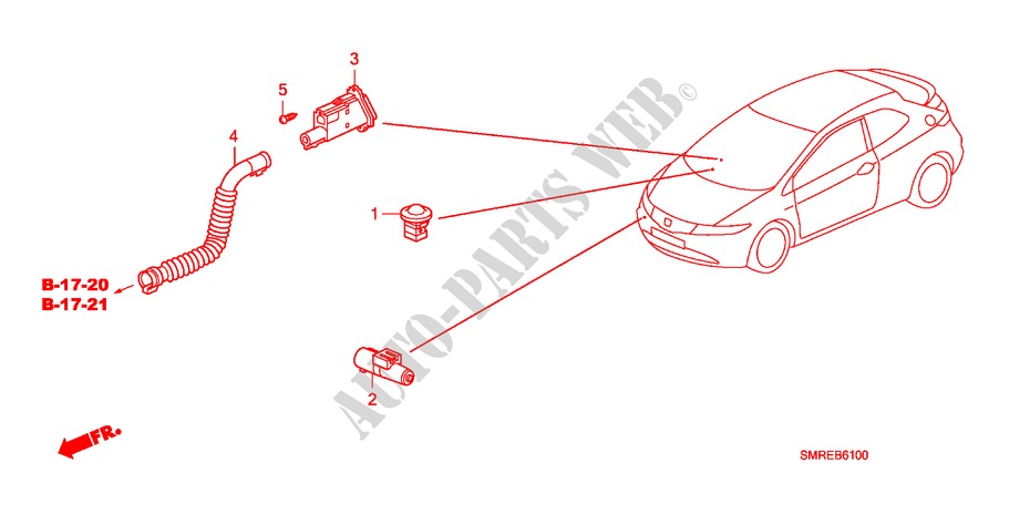 AIR CONDITIONER(SENSOR) for Honda CIVIC 1.8 TYPE-S    PLUS 3 Doors 6 speed manual 2011