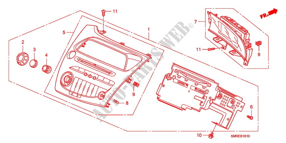 AUTO RADIO(LH)(1) for Honda CIVIC 1.8 TYPE-S 3 Doors Intelligent Manual Transmission 2010
