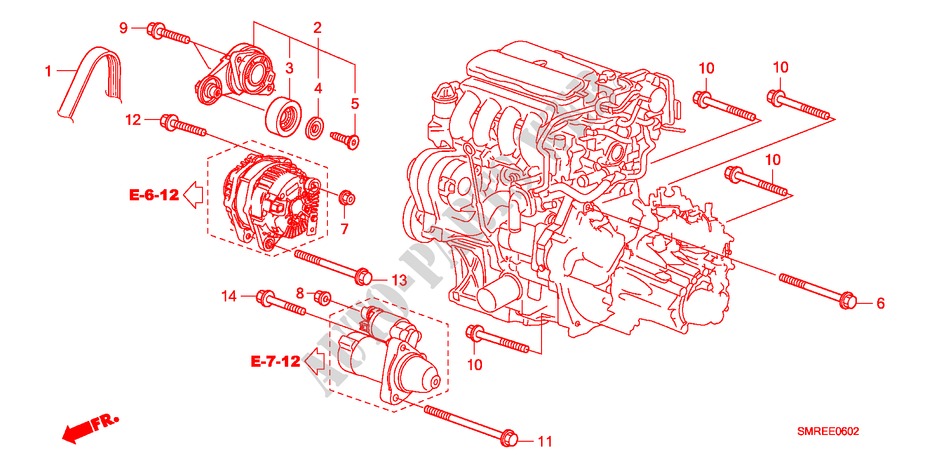 AUTO TENSIONER(1.4L) for Honda CIVIC 1.4 BASE 3 Doors 6 speed manual 2011