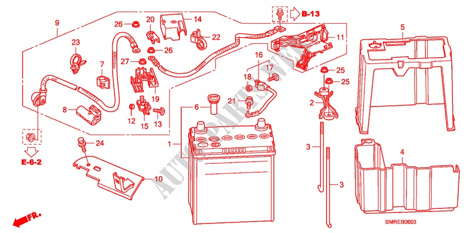 BATTERY(1.4L) for Honda CIVIC 1.4 BASE 3 Doors Intelligent Manual Transmission 2011