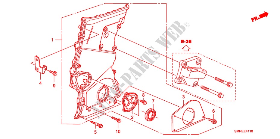 CHAIN CASE(DIESEL) for Honda CIVIC 2.2 TYPE-S    PLUS 3 Doors 6 speed manual 2010