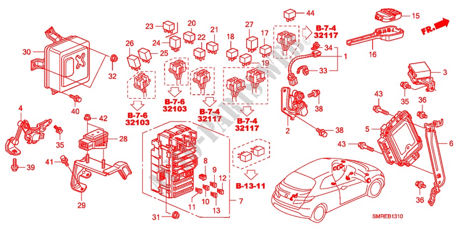 CONTROL UNIT(CABIN)(LH)(1 ) for Honda CIVIC 1.8 TYPE-S 3 Doors Intelligent Manual Transmission 2010
