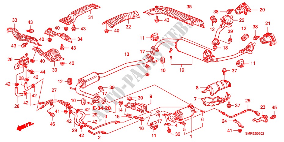 EXHAUST PIPE/SILENCER(DIE SEL)(2) for Honda CIVIC 2.2 TYPE-S    PLUS 3 Doors 6 speed manual 2010