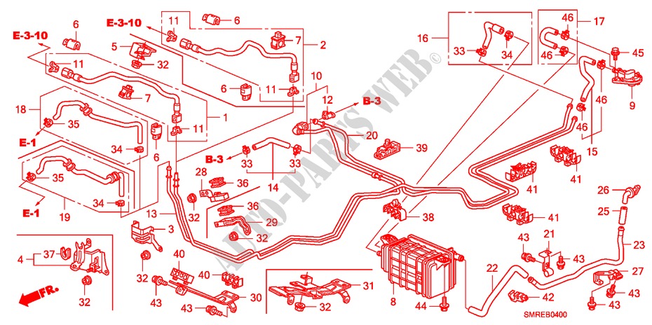 FUEL PIPE(1.8L) for Honda CIVIC 1.8 TYPE-S 3 Doors 6 speed manual 2010