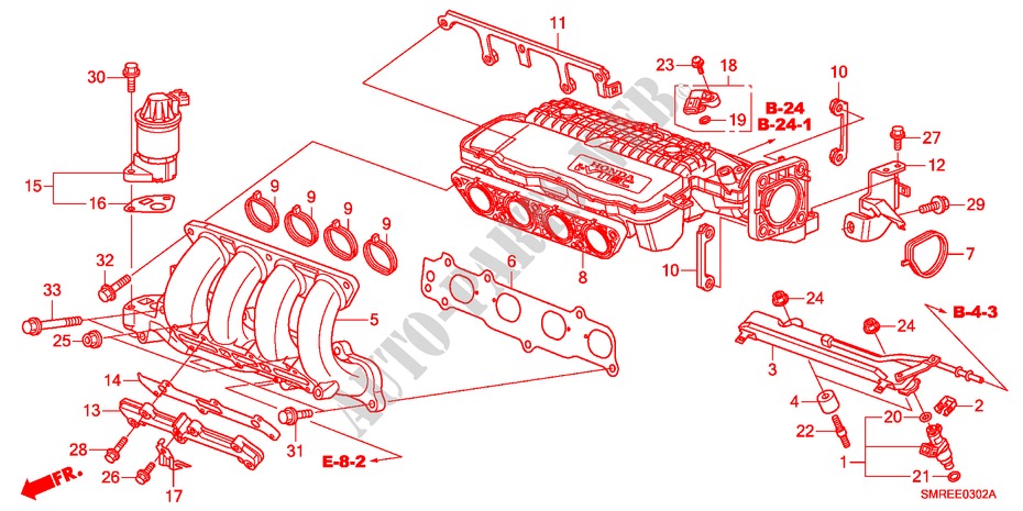 INTAKE MANIFOLD(1.4L) for Honda CIVIC 1.4 TYPE-S    PLUS 3 Doors 6 speed manual 2011