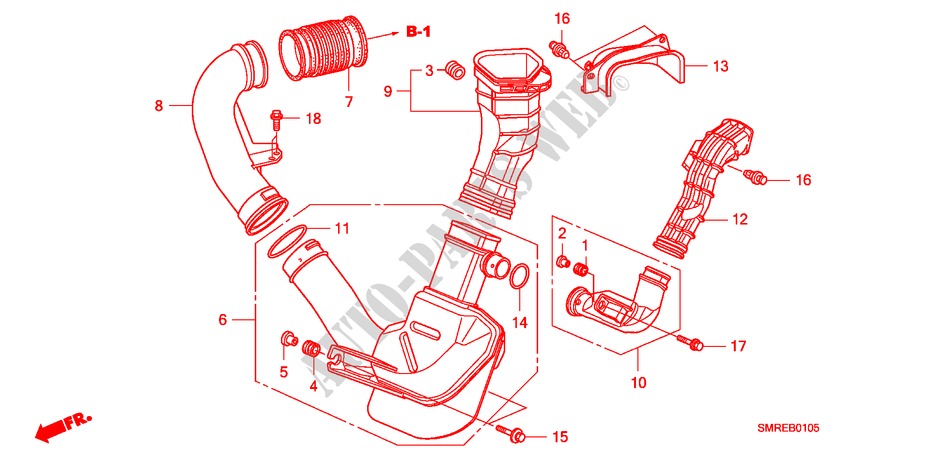 RESONATOR CHAMBER(1.8L) for Honda CIVIC 1.8 TYPE-S 3 Doors 6 speed manual 2010