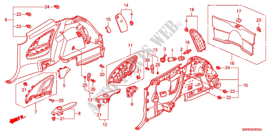SIDE LINING for Honda CIVIC 1.8 TYPE-S 3 Doors Intelligent Manual Transmission 2010