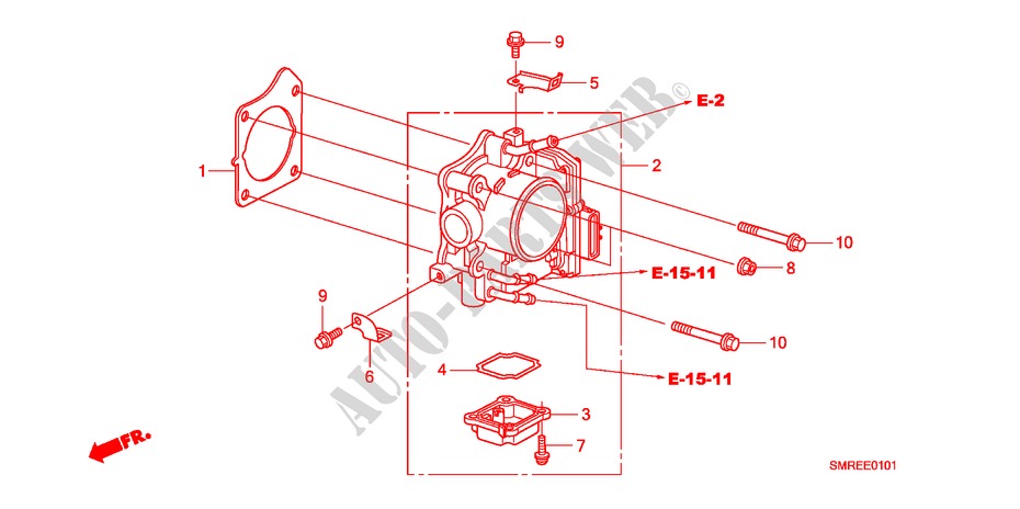 THROTTLE BODY(2.0L) for Honda CIVIC 2.0 TYPE-R 3 Doors 6 speed manual 2011