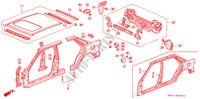 BODY STRUCTURE COMPONENTS (OUTER PANEL) for Honda CONCERTO 1.6I-16 4 Doors 4 speed automatic 1990