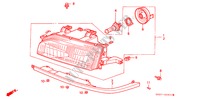 HEADLIGHT for Honda CONCERTO LX 4 Doors 5 speed manual 1990