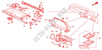 INSTRUMENT PANEL GARNISH (RH) for Honda CONCERTO LX 4 Doors 5 speed manual 1990