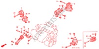 ENGINE MOUNTS (MT)(2) for Honda ACCORD 2.3ISR 4 Doors 5 speed manual 1993