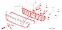 FRONT GRILLE ('96) for Honda ACCORD 2.0IS 4 Doors 5 speed manual 1996