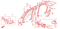 PILLAR GARNISH for Honda ACCORD 2.0IS 4 Doors 5 speed manual 1996