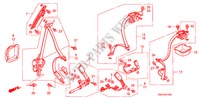 SEATBELTS for Honda CIVIC 1.8 EXI 4 Doors 5 speed manual 2007