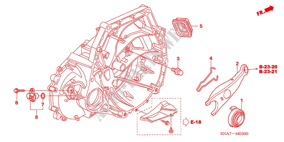 CLUTCH RELEASE for Honda CIVIC 1.8 LS 4 Doors 5 speed manual 2006