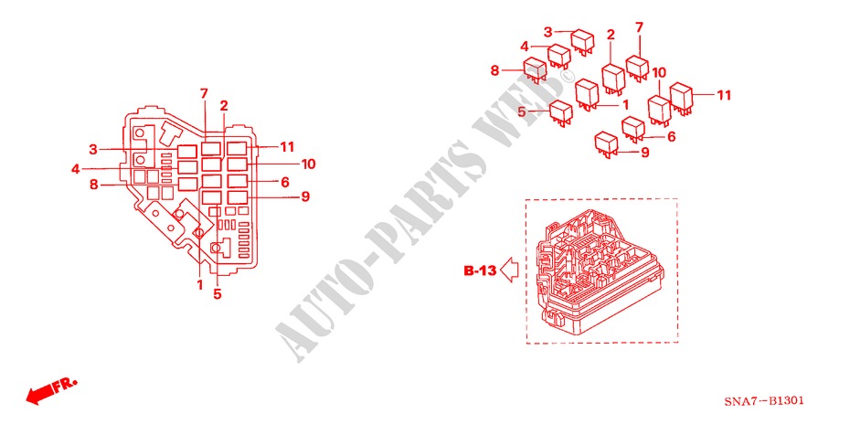 CONTROL UNIT (ENGINE ROOM) (2) for Honda CIVIC 1.6 LS 4 Doors 5 speed manual 2006