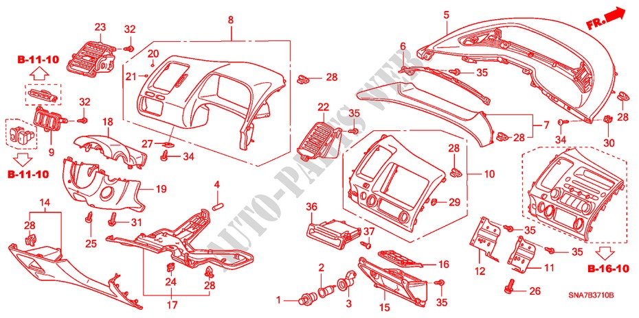 INSTRUMENT PANEL GARNISH (DRIVER SIDE) (LH) for Honda CIVIC 1.6 LS 4 Doors 5 speed manual 2006