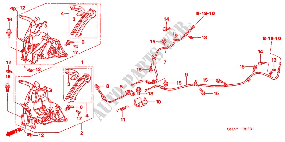 PARKING BRAKE (RH) for Honda CIVIC 1.8 SES 4 Doors 6 speed manual 2006