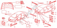 EMBLEMS/CAUTION LABELS for Honda CIVIC 1.8 VXI 4 Doors 5 speed automatic 2009