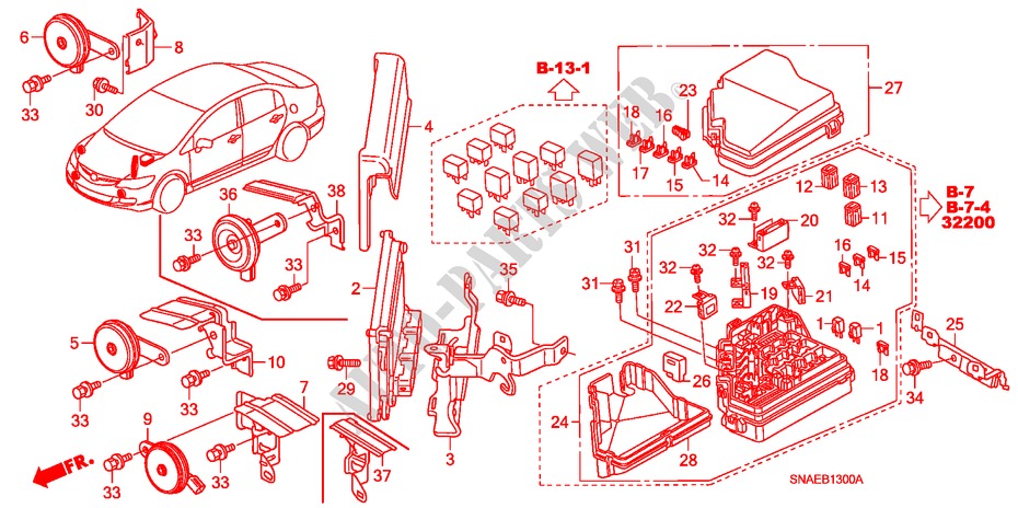 CONTROL UNIT (ENGINE ROOM) (1) for Honda CIVIC 1.6 SE 4 Doors 5 speed manual 2009