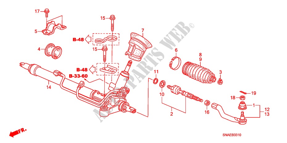 P.S. GEAR BOX (HPS) (LH) for Honda CIVIC VTI 4 Doors 5 speed manual 2009