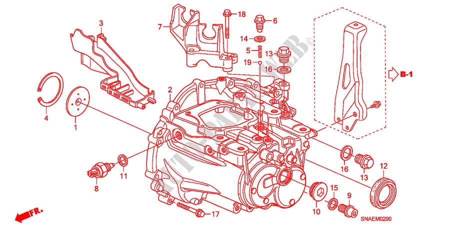 TRANSMISSION CASE for Honda CIVIC VTI 4 Doors 5 speed manual 2009