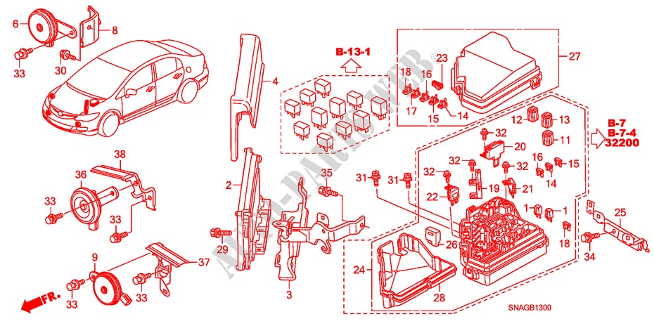 CONTROL UNIT(ENGINE ROOM) (1) for Honda CIVIC 1.6 VXI 4 Doors 5 speed automatic 2010