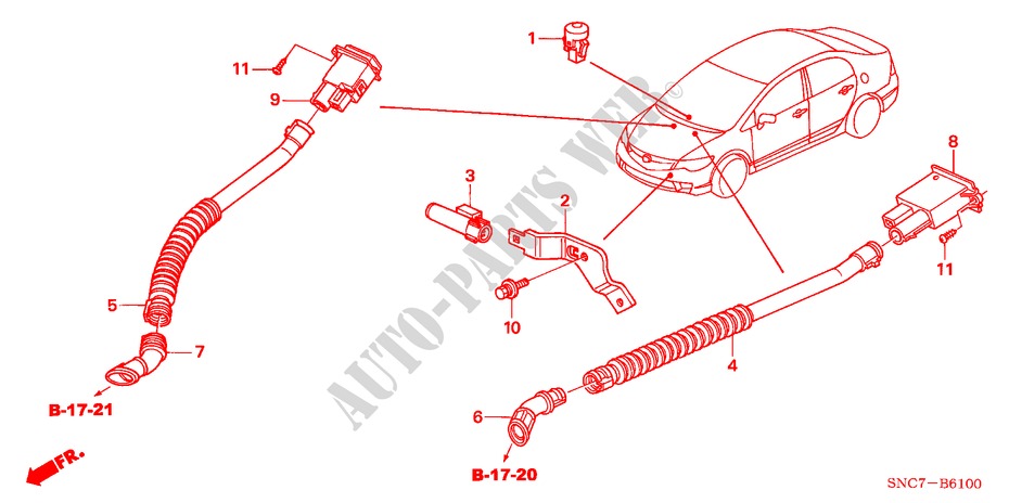 AIR CONDITIONER(SENSOR) for Honda CIVIC HYBRID MX       ALCANTARA 4 Doors full automatic 2011