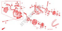 AIR CONDITIONER (COMPRESSOR)(SANDEN)('92) for Honda CIVIC CRX ESI 2 Doors 5 speed manual 1992