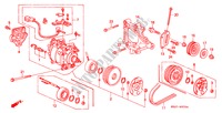 AIR CONDITIONER (COMPRESSOR)(SANDEN)('94) for Honda CIVIC CRX ESI 2 Doors 5 speed manual 1994