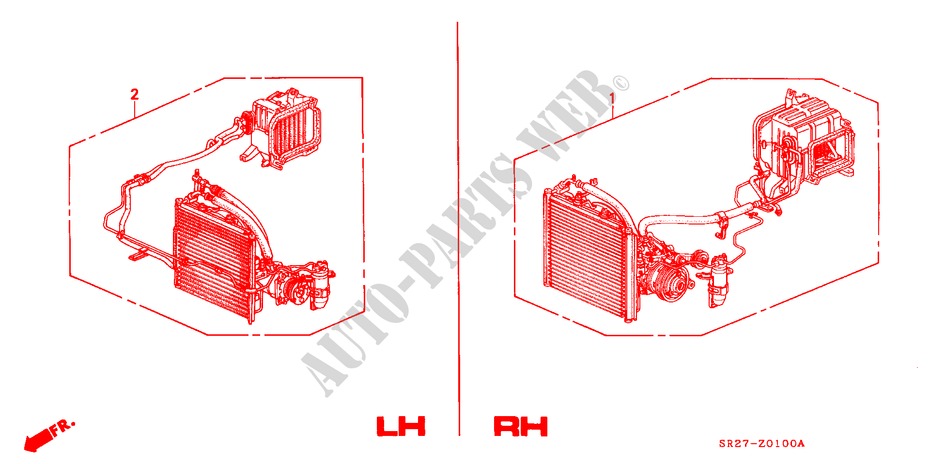 AIR CONDITIONER (KIT) for Honda CIVIC CRX VTI 2 Doors 5 speed manual 1993