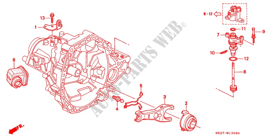 CLUTCH RELEASE (DOHC) for Honda CIVIC CRX VTI 2 Doors 5 speed manual 1993