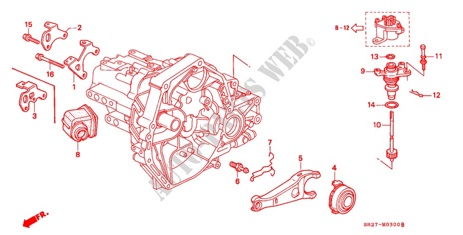 CLUTCH RELEASE (SOHC) for Honda CIVIC CRX ESI 2 Doors 5 speed manual 1992