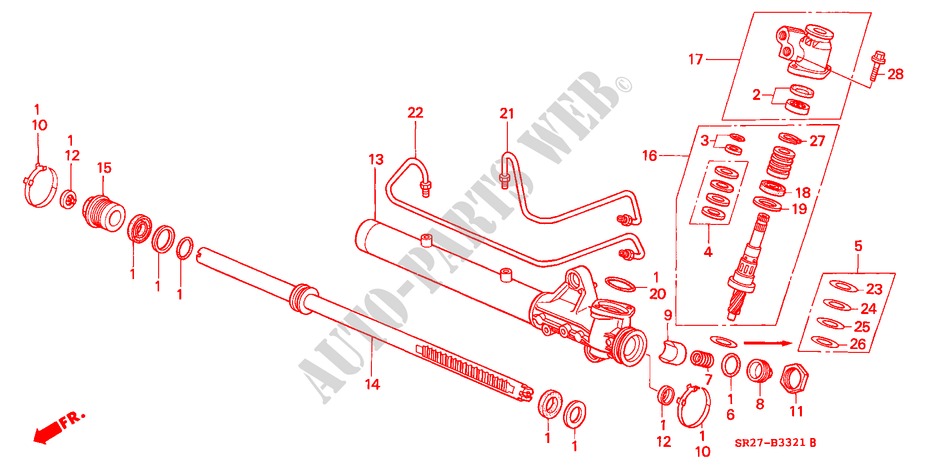 P.S. GEAR BOX COMPONENTS (LH)('96 ) for Honda CIVIC CRX ESI 2 Doors 4 speed automatic 1996