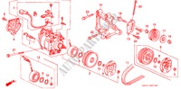 AIR CON. (COMPRESSOR) (SANDEN)('94) for Honda CIVIC ESI 3 Doors 5 speed manual 1994